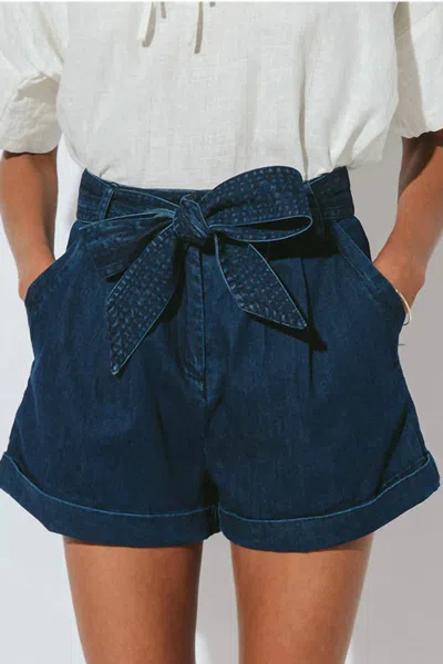 Cleobella Stevie Short In Medium Wash In Blue