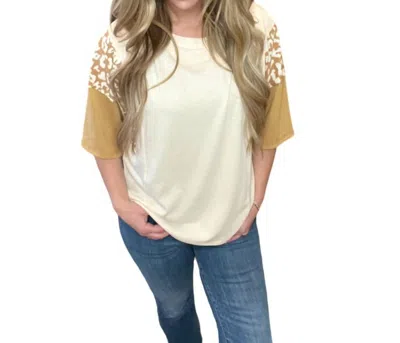 Ces Femme Callie Top In Oatmeal/taupe In Multi
