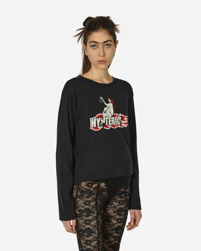 Hysteric Glamour Flame Girl Longsleeve T-shirt In Black