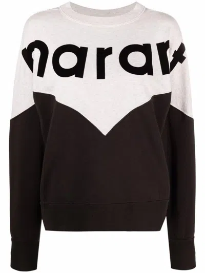 Isabel Marant Étoile Two-tone Crewneck Sweatshirt In Black