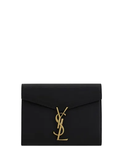 Saint Laurent Chain Wallet In Nero