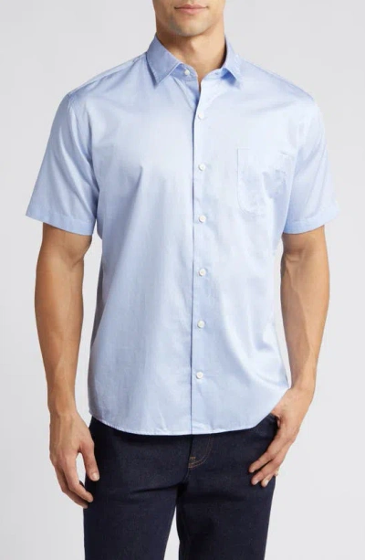 Peter Millar Grove Short Sleeve Button-up Shirt In Palmer Pink