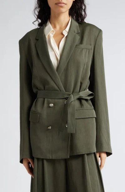 Twp Belted Double Breasted Jacket In Ivy