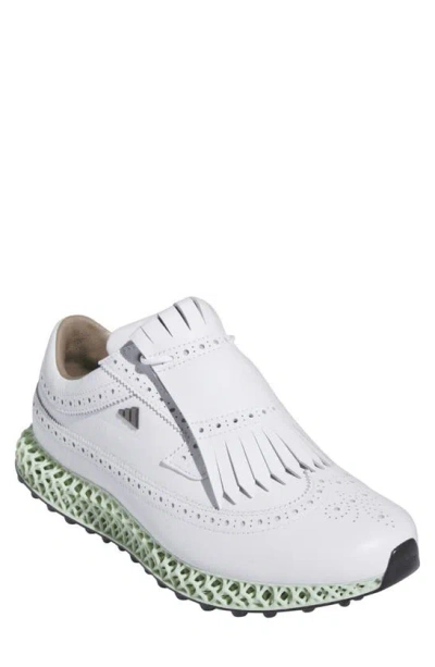 Adidas Golf Mc87 Adicross 4d Spikeless Golf Shoe In White/ Silver/ Black