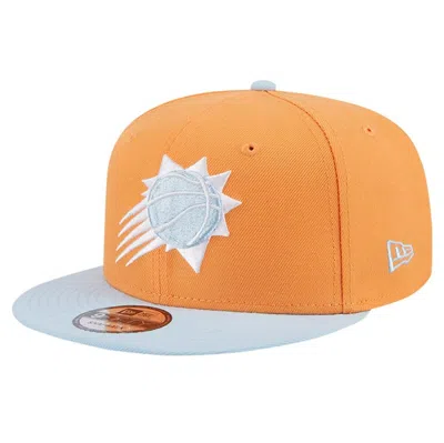 New Era Men's Orange/light Blue Phoenix Suns 2-tone Color Pack 9fifty Snapback Hat In Orange Lig