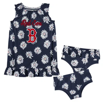Outerstuff Babies' Infant Fanatics Branded Navy Boston Red Sox Hop Skip Diaper Cover Set