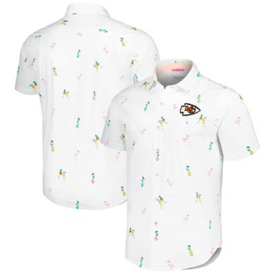 Tommy Bahama White Kansas City Chiefs Nova Wave Flocktail Button-up Shirt