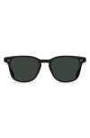 Raen Alvez Round Polarized Square Sunglasses In Recycled Black/ Green Polar