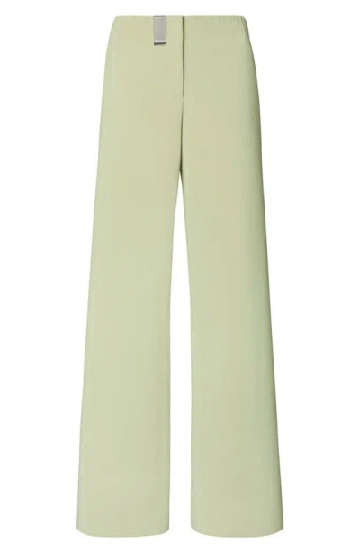 Tory Burch Coated Jersey Wide Leg Pants In Sage