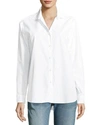 KULE THE HUTTON BUTTON-FRONT OVERSIZED OXFORD SHIRT,PROD202430011