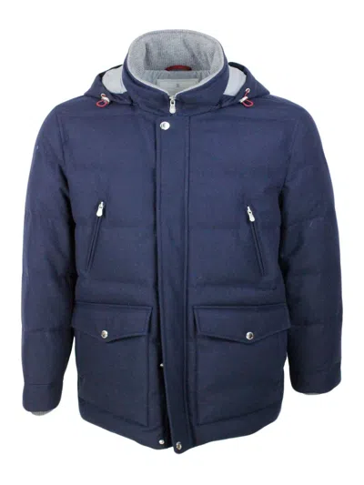 Brunello Cucinelli Coats In Blue