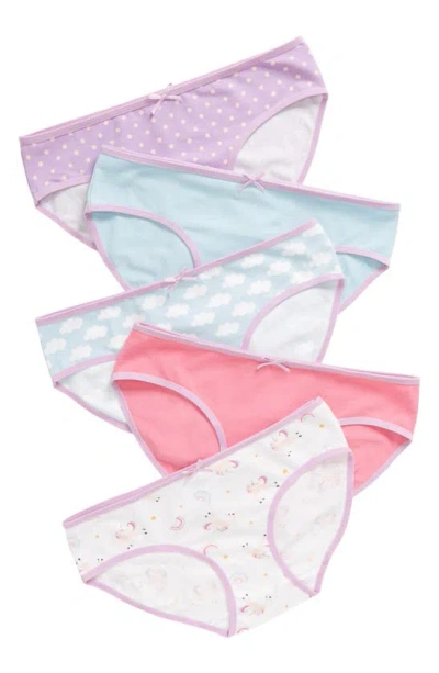 Nordstrom Kids' Assorted 5-pack Hipster Briefs In Unicorn Stars Pack