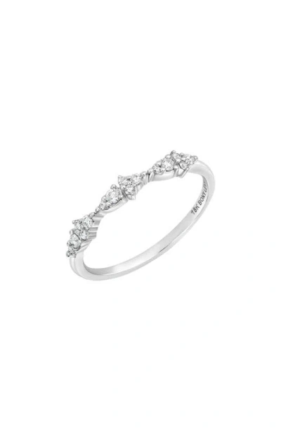 Bony Levy Getty Floral Diamond Stacking Ring In 18k White Gold