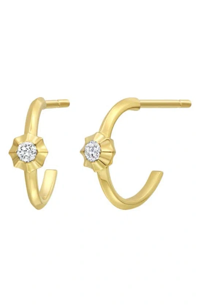 Bony Levy Monaco Diamond Hoop Earrings In 18k Yellow Gold