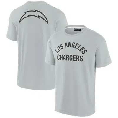 Fanatics Signature Unisex  Gray Los Angeles Chargers Elements Super Soft Short Sleeve T-shirt