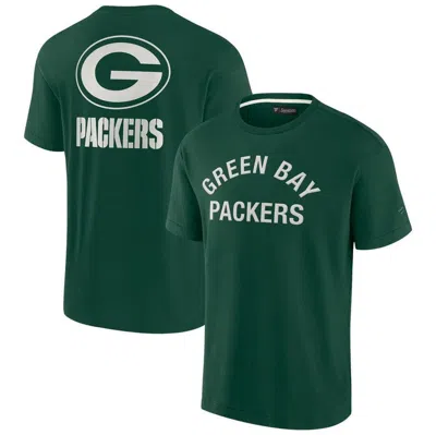 Fanatics Signature Men's And Women's  Green Green Bay Packers Super Soft Short Sleeve T-shirt