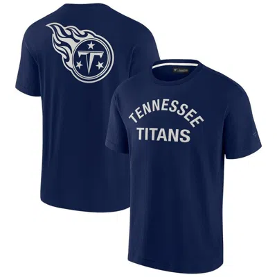 Fanatics Signature Men's And Women's  Navy Tennessee Titans Super Soft Short Sleeve T-shirt