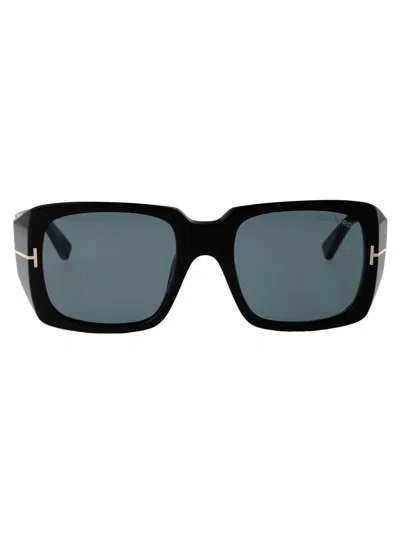 Tom Ford Ft1035/s Sunglasses In 01v Nero Lucido / Blu