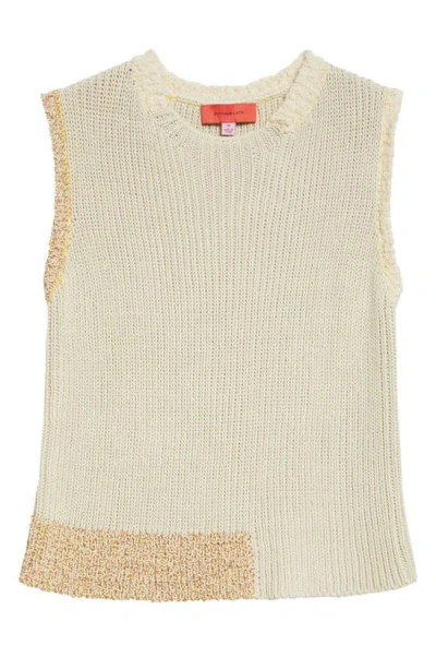 Eckhaus Latta Cinder Cotton Blend Sweater Tank In Straw