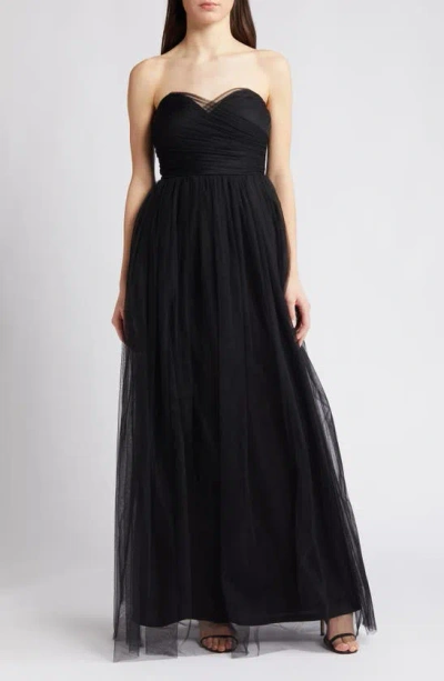 Chelsea28 Strapless Tulle Gown In Black