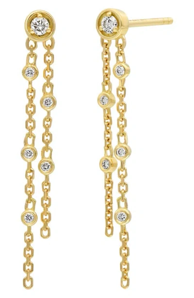 Bony Levy Monaco Diamond Linear Drop Earrings In 18k Yellow Gold