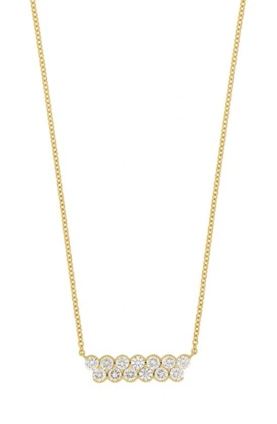 Bony Levy Florentine Diamond Bar Pendant Necklace In 18k Yellow Gold