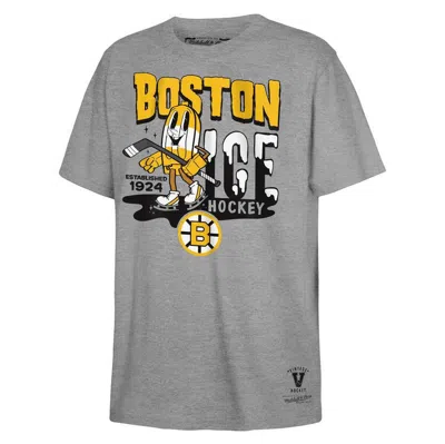 Mitchell & Ness Kids' Youth  Gray Boston Bruins Popsicle T-shirt