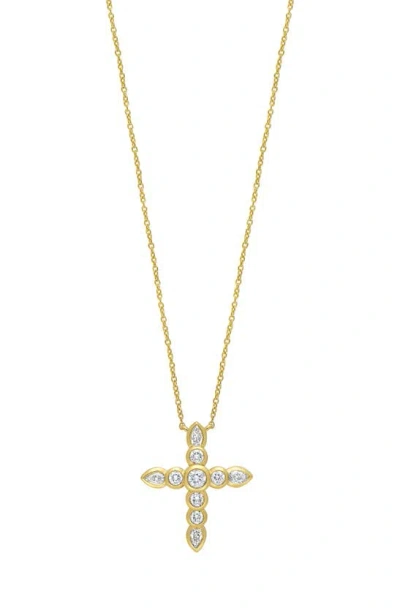Bony Levy Monaco Diamond Cross Pendant Necklace In 18k Yellow Gold