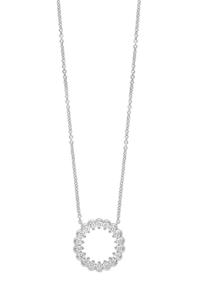 Bony Levy Liora Diamond Circle Pendant Necklace In 18k White Gold