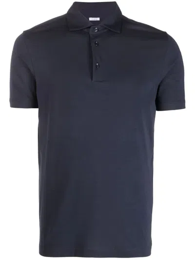 Malo Short-sleeved Polo Shirt In Blue