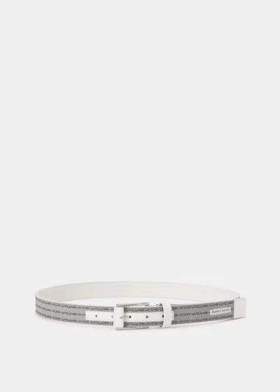 Pearly Gates Grey Tape Belt In Gray