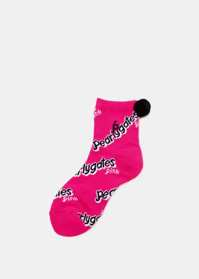 Pearly Gates Pink Short Socks With Brahma