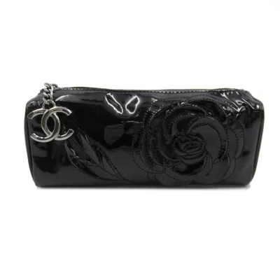 Pre-owned Chanel Black Patent Leather Clutch Bag ()