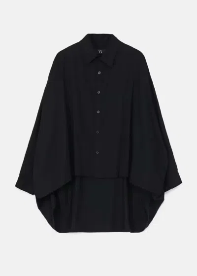 Y's Black Double Front Oversized Shirt