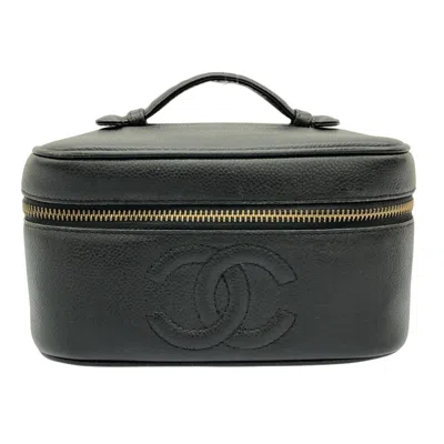 Pre-owned Chanel Cc Black Leather Clutch Bag ()