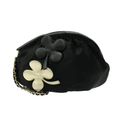 Pre-owned Chanel Clover Black Synthetic Clutch Bag ()