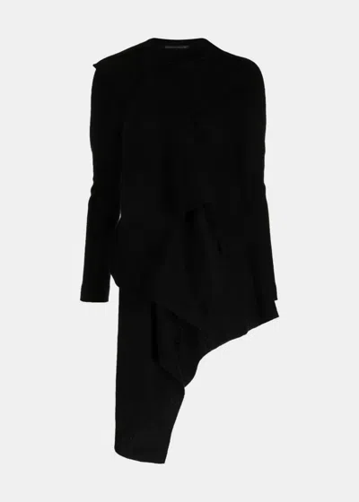 Yohji Yamamoto Black Backside Tucked Jacket