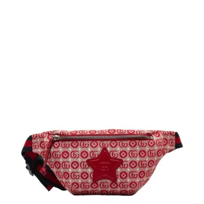 Gucci -- Red Canvas Clutch Bag () In Brown