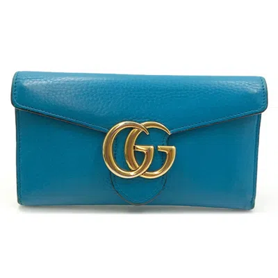 Gucci Blue Leather Wallet  ()