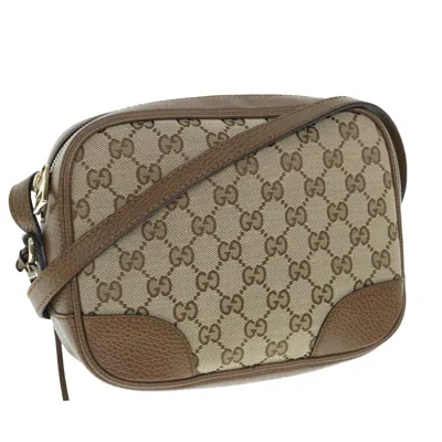 Gucci Bree Beige Canvas Shoulder Bag ()