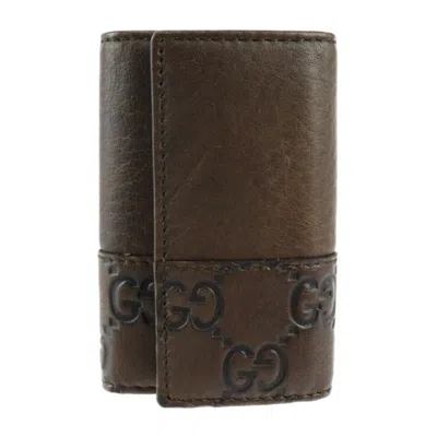 Gucci Ssima Brown Leather Wallet  ()