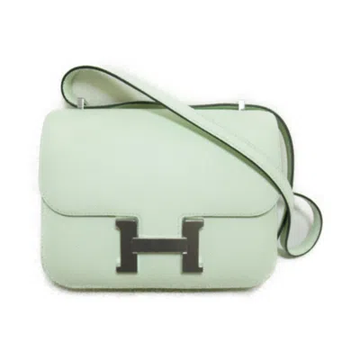 Hermes Hermès Constance Green Leather Shoulder Bag ()