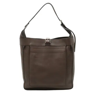 Hermes Hermès Marwari Brown Leather Shoulder Bag ()