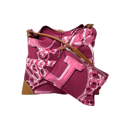 Hermes Hermès Silk City Pink Silk Shoulder Bag ()