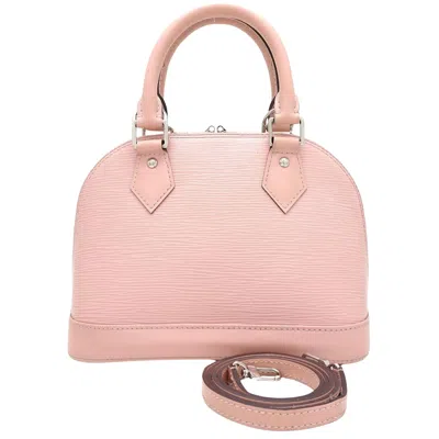 Pre-owned Louis Vuitton Alma Bb Pink Leather Shoulder Bag ()