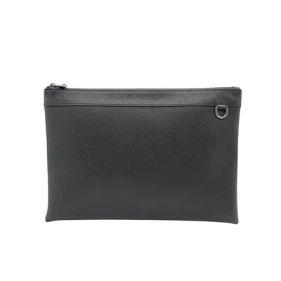Pre-owned Louis Vuitton Apollo Pochette Black Leather Clutch Bag ()