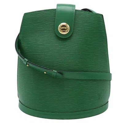 Pre-owned Louis Vuitton Cluny Green Leather Shoulder Bag ()