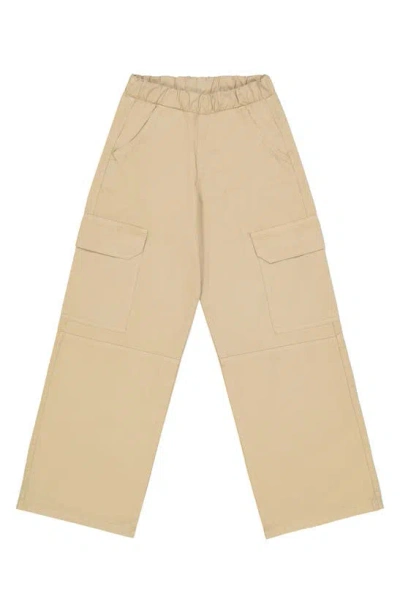 The New Kids' Arco Cotton Cargo Trousers In Cornstalk