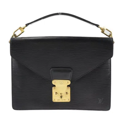Pre-owned Louis Vuitton Sellier Black Leather Clutch Bag ()