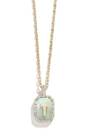 Baublebar Initial Pendant Necklace In Green-t
